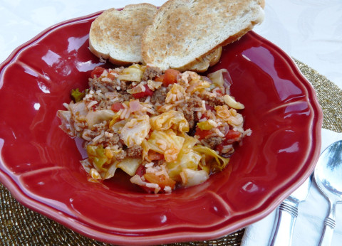 Image of Cabbage Roll Casserole Recipe in a bowl