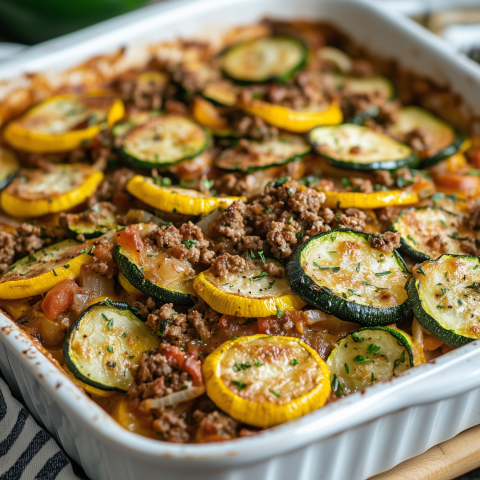 Image of Zucchini Casserole recipe in a casserole dish