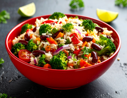 Image of Fiesta Rice Salad Recipe in a bowl