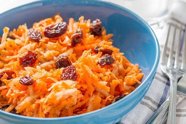 bowl of Carrot Raisin Salad