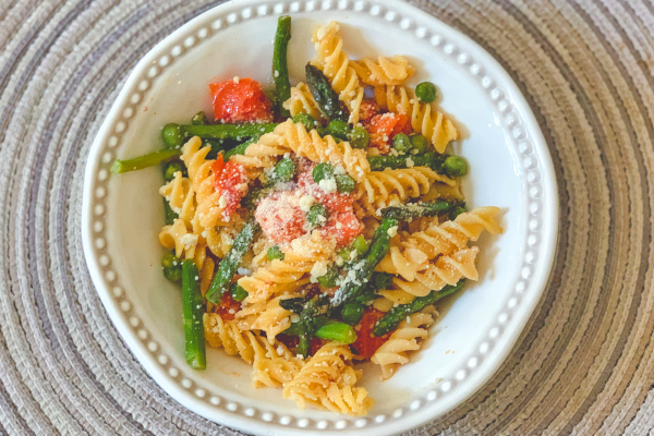 Pasta Primavera in a bowl