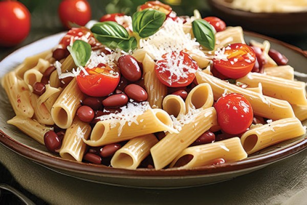 Photo of Tomato Basil and Bean Pasta Salad