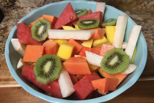 Image of Fruit Salad with Jicama recipe in a bowl.