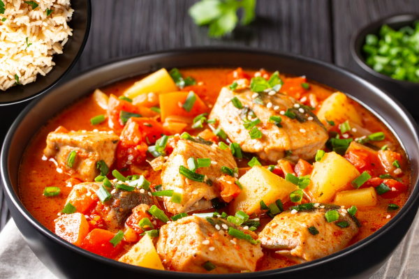 Image of Catfish Stew and Rice recipe in a bowl