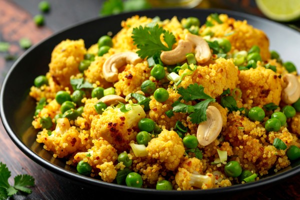 Image of Curried Quinoa and Cauliflower recipe in a bowl