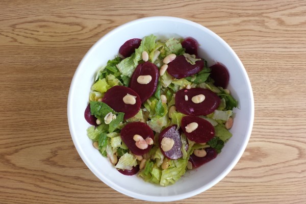 Image of Beets, Beans, and Greens Recipe in a bowl