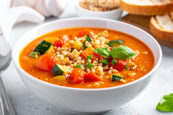 Image of Garden Barley Soup Recipe in a bowl