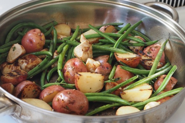 Tuscan Potato Skillet in a pan