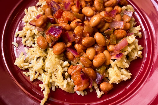 Salsa Pinto Beans in a bowl