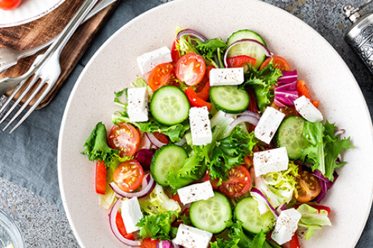 plate of Easy Greek Salad
