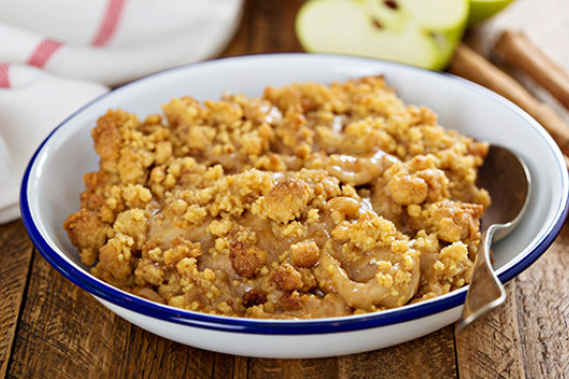 bowl of Fat-Free Apple Crumb Dessert