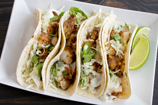 plate of Fish Tacos