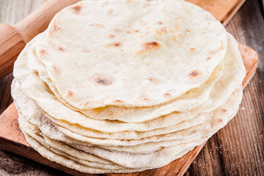 plate of Flour Tortillas