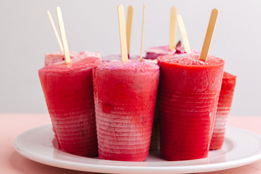 Fruit Yogurt Pops on a plate