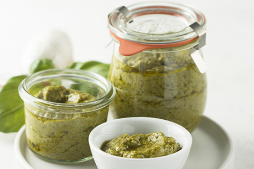 Parsley, Almond, and Lemon Pesto prepped and ready to use