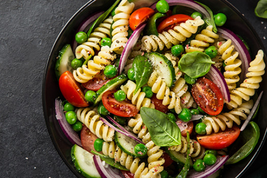 Pasta Vegetable Salad in a bowl