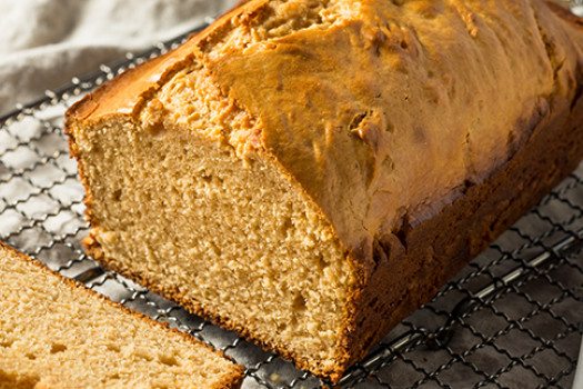 Peanut Butter Bread on a plate