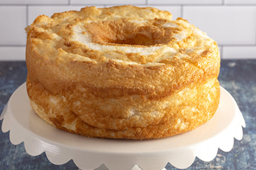 Pineapple Angel Food Cake on a plate