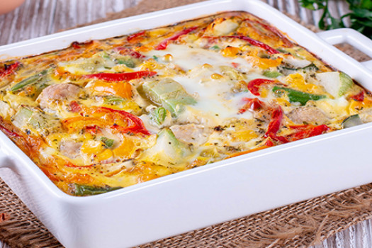 Polenta with Pepper and Cheese in a serving dish