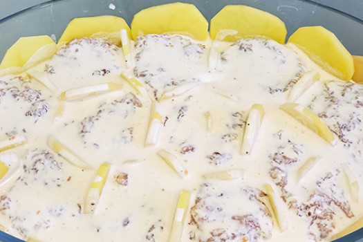 Potato Beef Casserole in a bowl