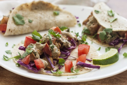 Simple Fish Tacos on a plate