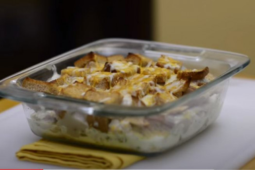 Leftover Turkey Casserole in a baking dish