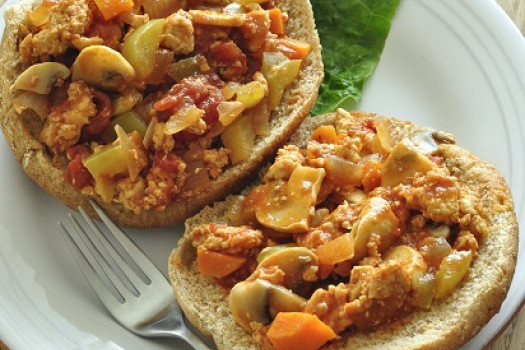 Sloppy Garden Joes on a plate