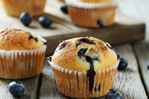 Muffins (Panecillos) de Arándano Azúl