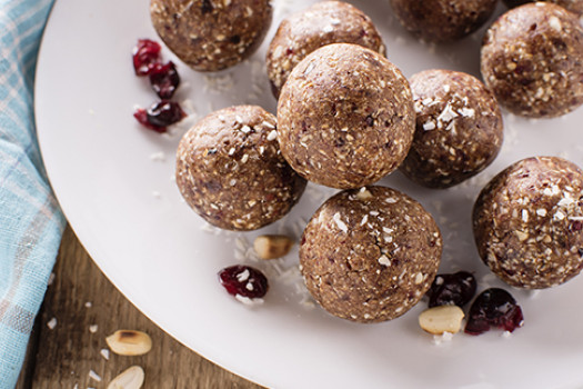 Cinnamon Raisin Almond Balls on a plate