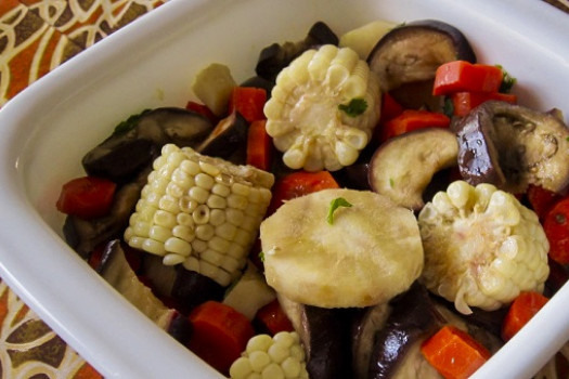 serving dish of Citrus Vegetables