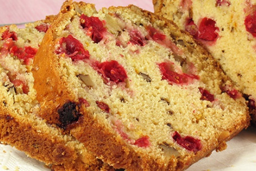 plate of Cranberry Nut Bread