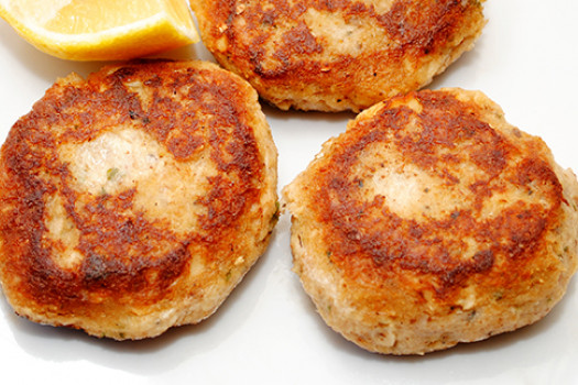 Salmon Burgers on a plate