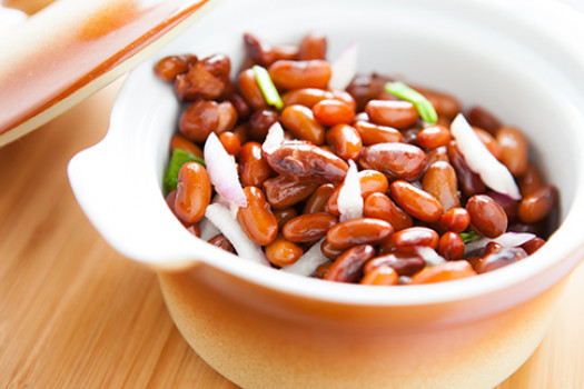 Simmered Beans in a bowl