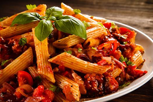 Skillet Pasta Dinner on a plate