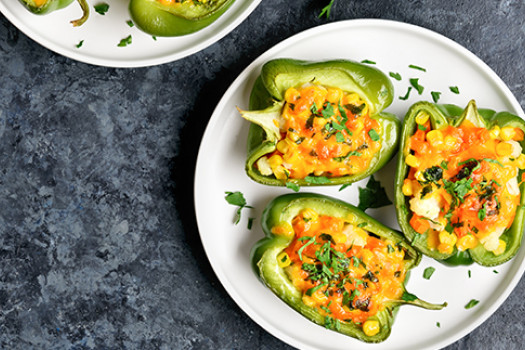 Southwestern Pepper Cups on a plate