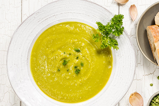 Split Pea Soup in a bowl