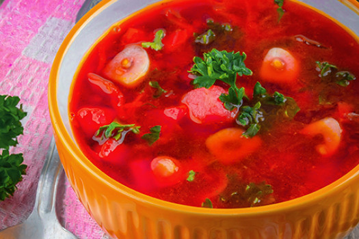 Spring Vegetable Soup in a bowl