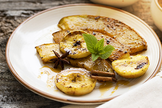 Squash-Apple Casserole on a plate