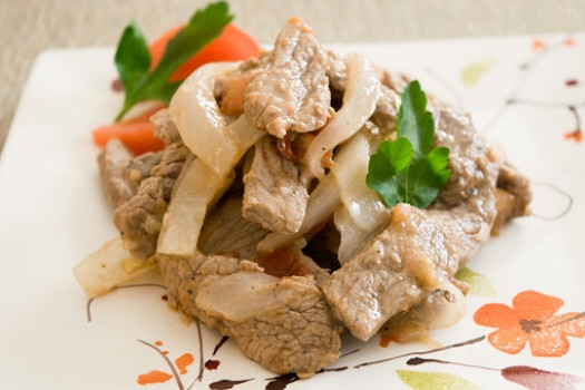 Stir Fried Beef on a plate