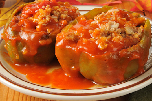 Stuffed Green Peppers on a plate