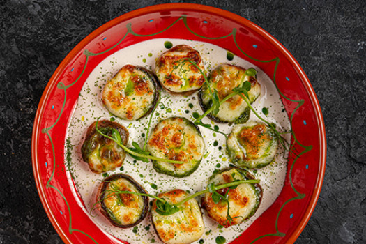 Summer Italian Vegetables on a serving plate