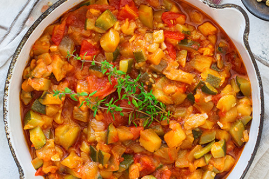 Summer Squash, Italian Style in a bowl