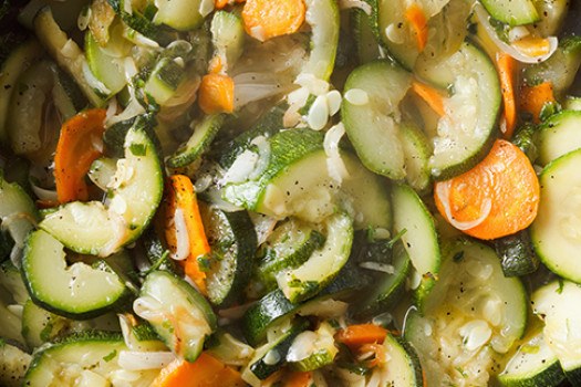 Summer Squash Stir Fry in a bowl