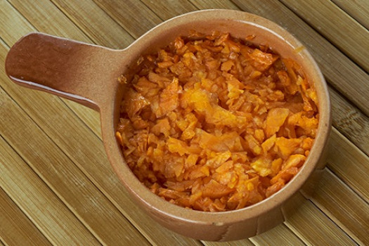 Sweet Potato Pone in a small baking dish