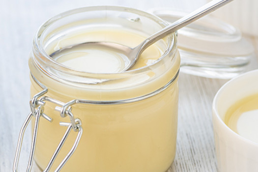 Sweetened Condensed Milk in a glass jar