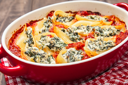 dish of Stuffed Pasta Shells