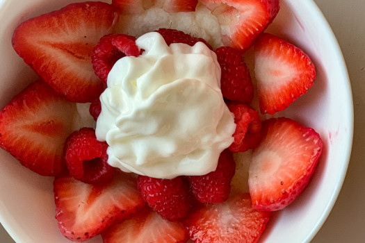 Angel Food Pastry with Fresh Berries and Whipped Cream