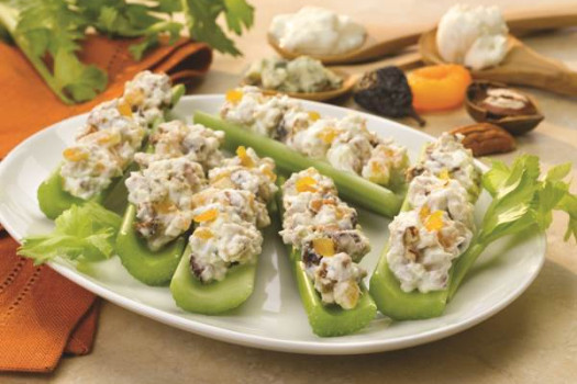 Celery with Apricot Blue Cheese Spread