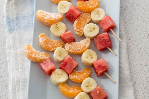 plate of Fruit Kabob