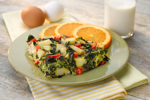 Garden Frittata on a plate